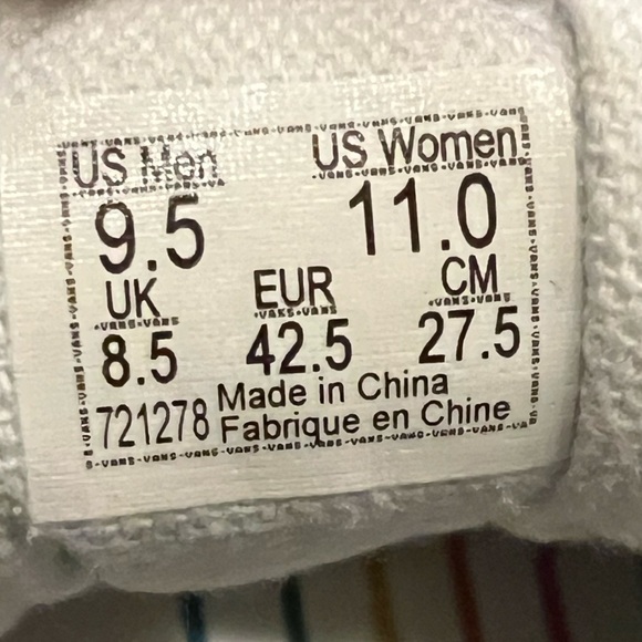 Vans x Flour Shop Rainbow Leather Low Top Sneakers - Picture 3 of 10